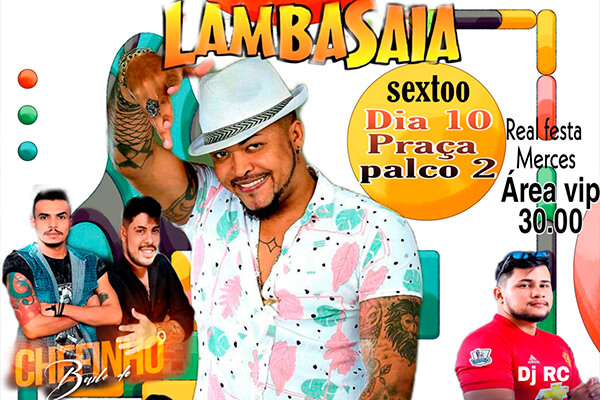 Tudo pronto para show do Cidó É Mais Festa com diversos cantores incluindo Lambasaia