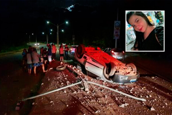 Jovem bate carro em poste e namorada morre um dia antes do aniversário