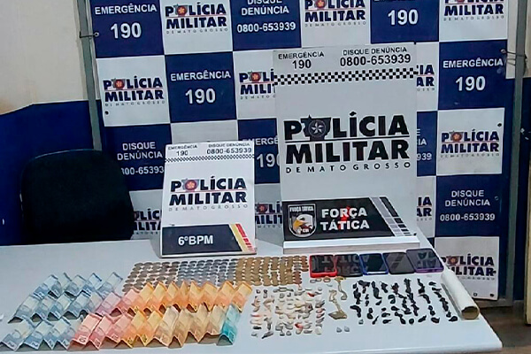 Três pessoas são presas por tráfico de drogas e formação de quadrilha em Cáceres