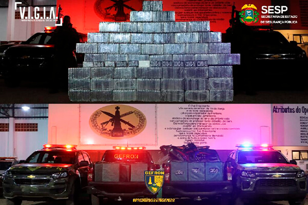 Gefron apreende carga de cocaína avaliada em R$ 12,5 milhões em MT