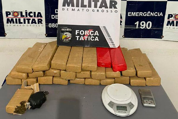 Integrante de organização criminosa é preso com 26 tabletes de maconha em MT
