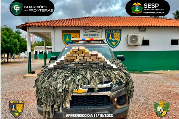 Gefron apreende aproximadamente 60kg de entorpecentes em Cáceres; veja vídeo