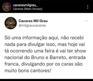 Novamente Prefeitura realiza show “escondido”; MP foi comunicado