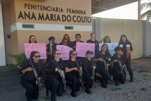 Policiais-penais-fazem-protesto-em-frente-à-penitenciárias-contra-assédio-em-curso