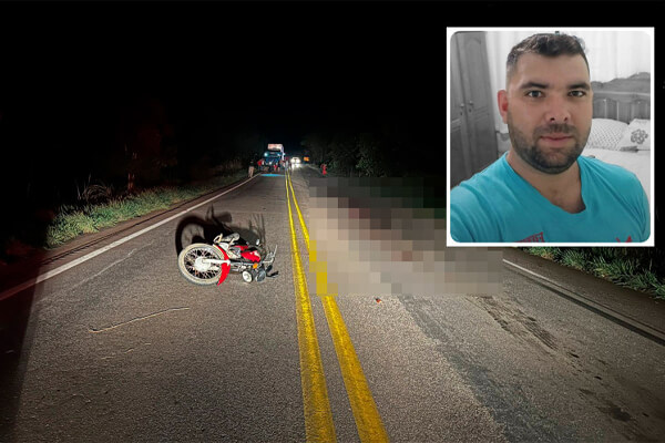 Motociclista-morre-após-bater -em-capivara-e-ser-atropelado-por-carreta-na-BR-174