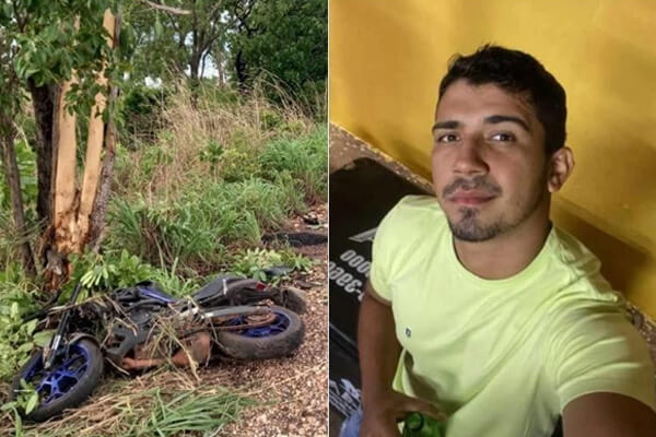 Jovem-morre-após-colidir-moto-em-árvore-e-ser-arremessado-15-metros-na-BR-070