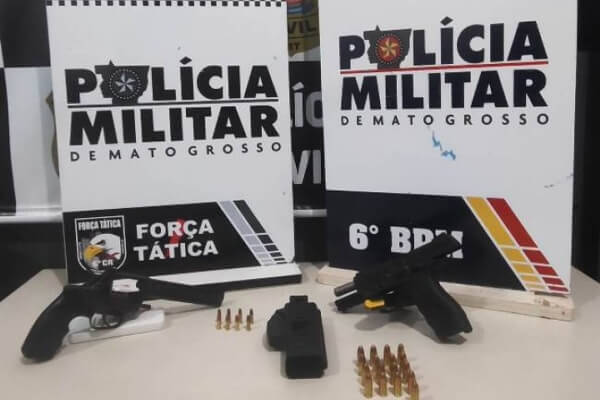 Casal-é-detido-com-duas-pistolas-em-festa-na-noite-deste-domingo-em-Cáceres