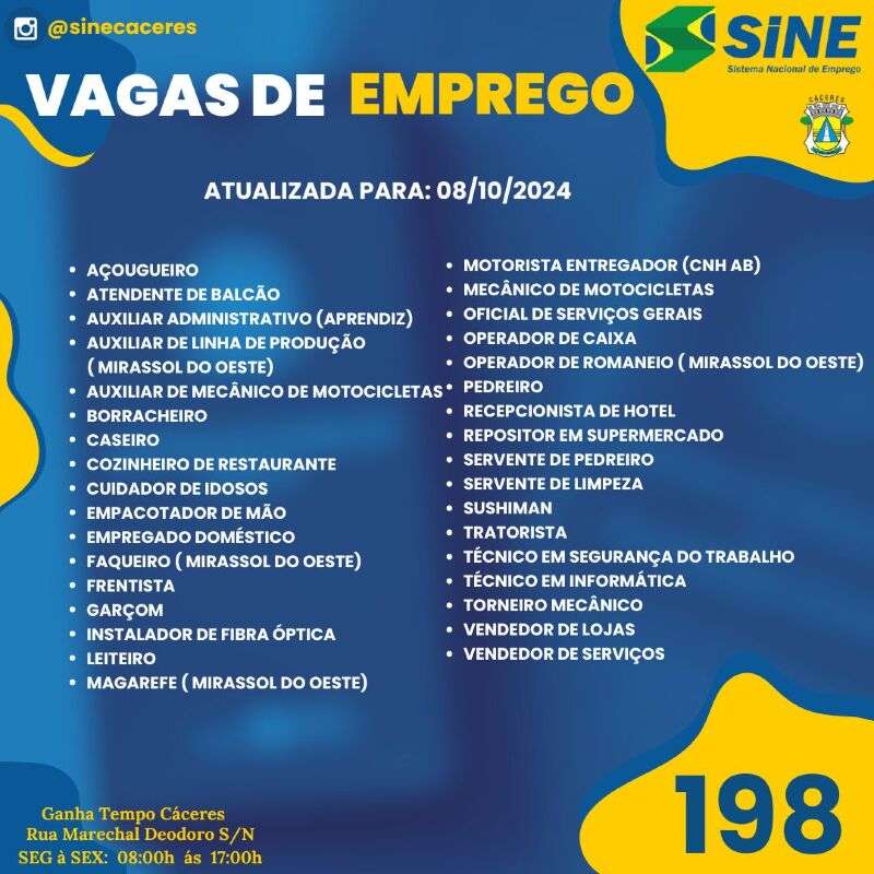 Vagas de emprego