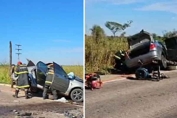 Batida-entre-Corolla-e-caminhão-deixa-1-morto-e-4-feridos-em-Cáceres