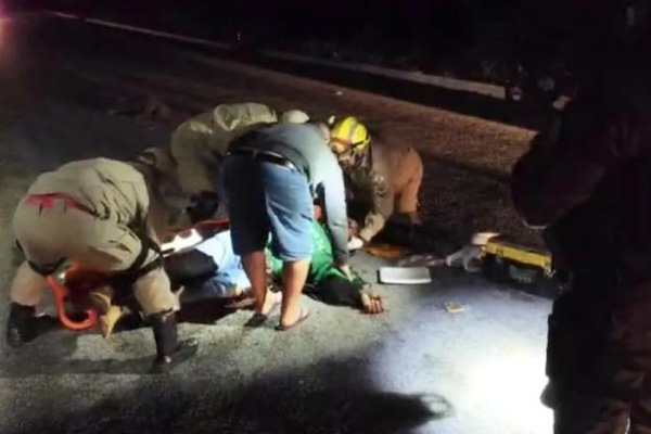 Mototaxista morre após colidir com capivara na MT-343 em Cáceres
