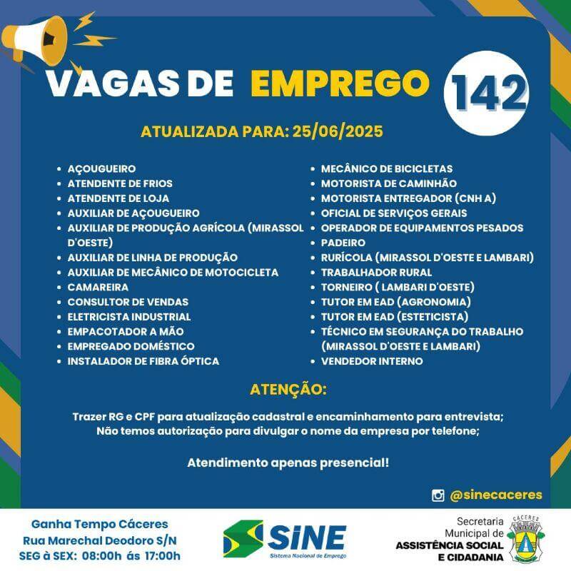 Sine-de-C&aacute;ceres-oferta-142-vagas-de-emprego