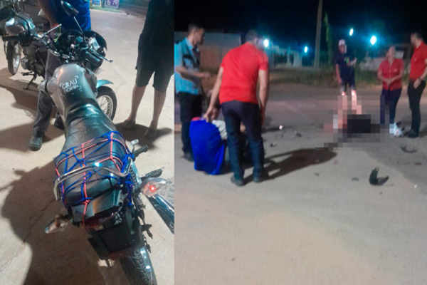 Colisão frontal entre motos deixa três feridos na Avenida Tancredo Neves em Cáceres