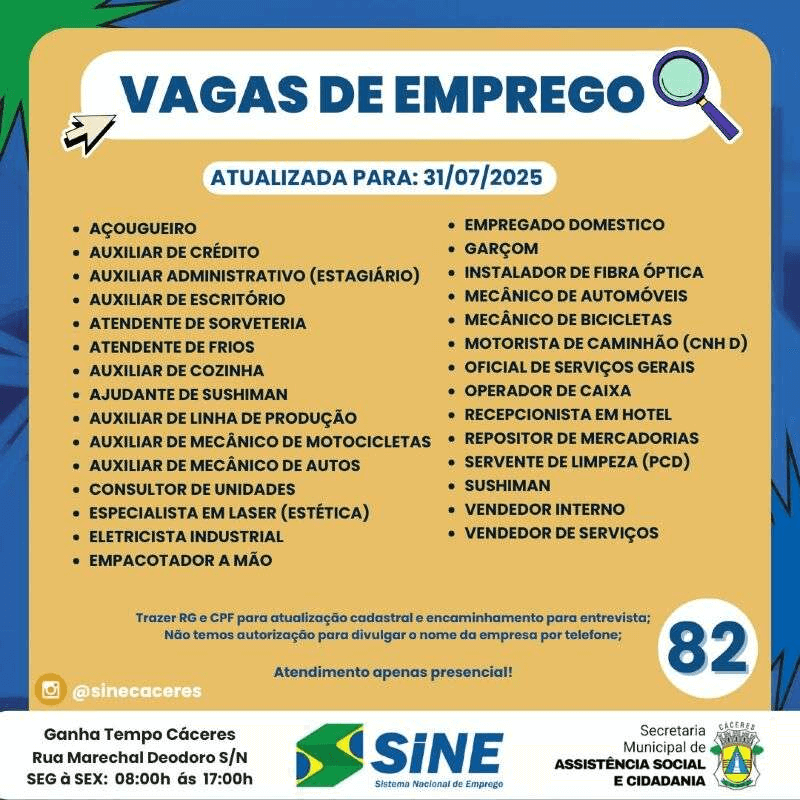 Sine-de-C&aacute;ceres-divulga-82-vagas