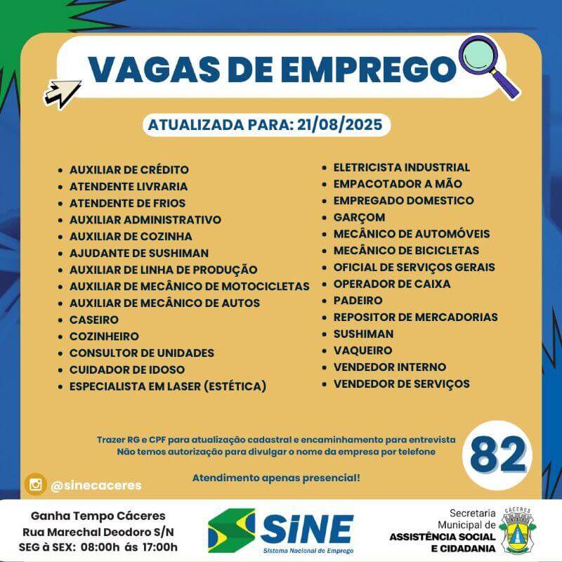 Sine-de-C&aacute;ceres-tem-82-vagas-abertas
