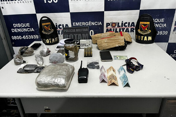 Homem-é-preso-com-mais-de-2kg-de-maconha-e-munições-em-Cáceres