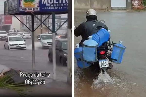 Chuva forte em Cáceres causa transtornos e deixa moradores isolados; veja vídeos