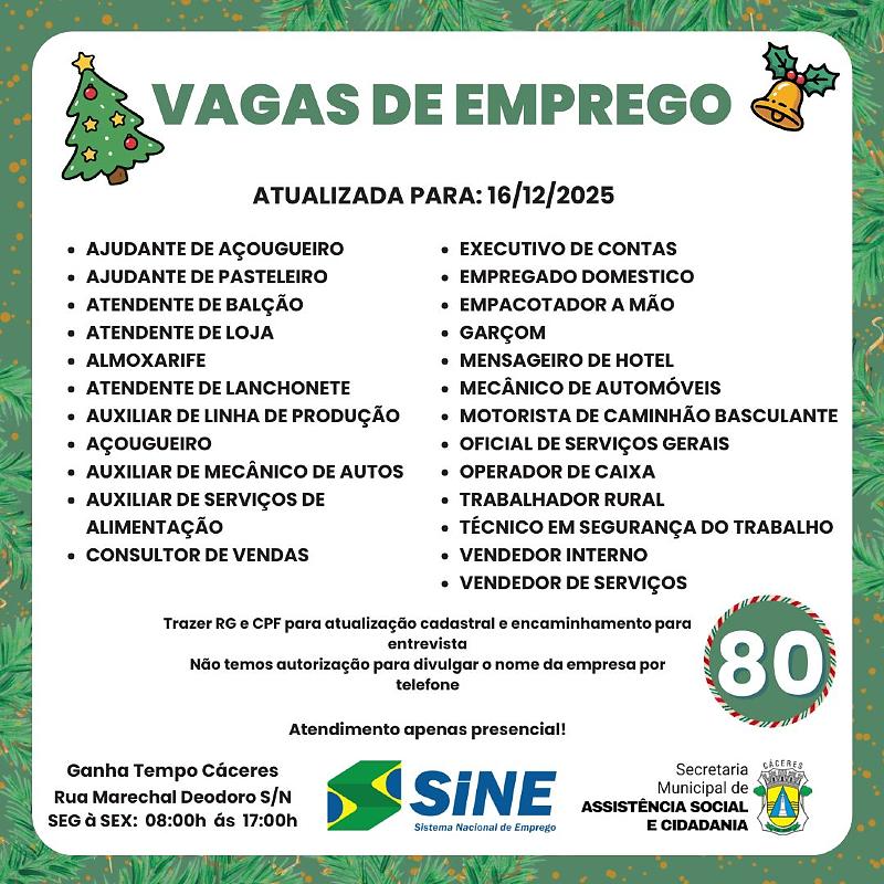 Sine-de-C&aacute;ceres-oferta-80-vagas-de-emprego-nesta-ter&ccedil;a