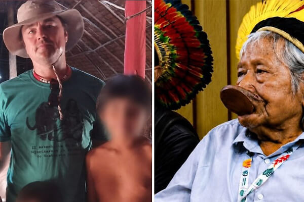 Leonardo-DiCaprio-visita-cacique-Raoni